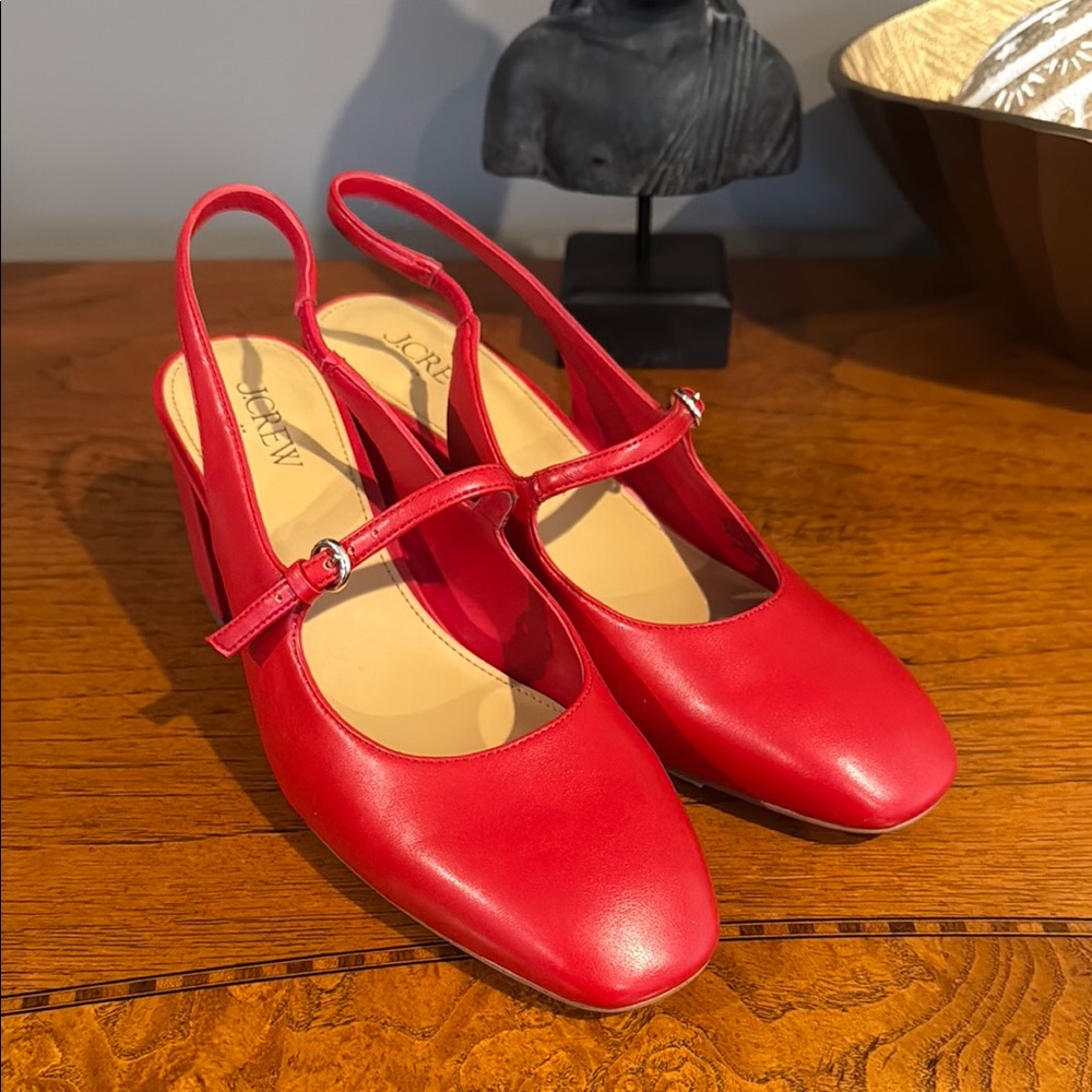 J. Crew Women's Red Slingback Shoes